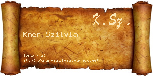 Kner Szilvia névjegykártya